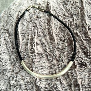 Sterling Silver and Leather Necklace